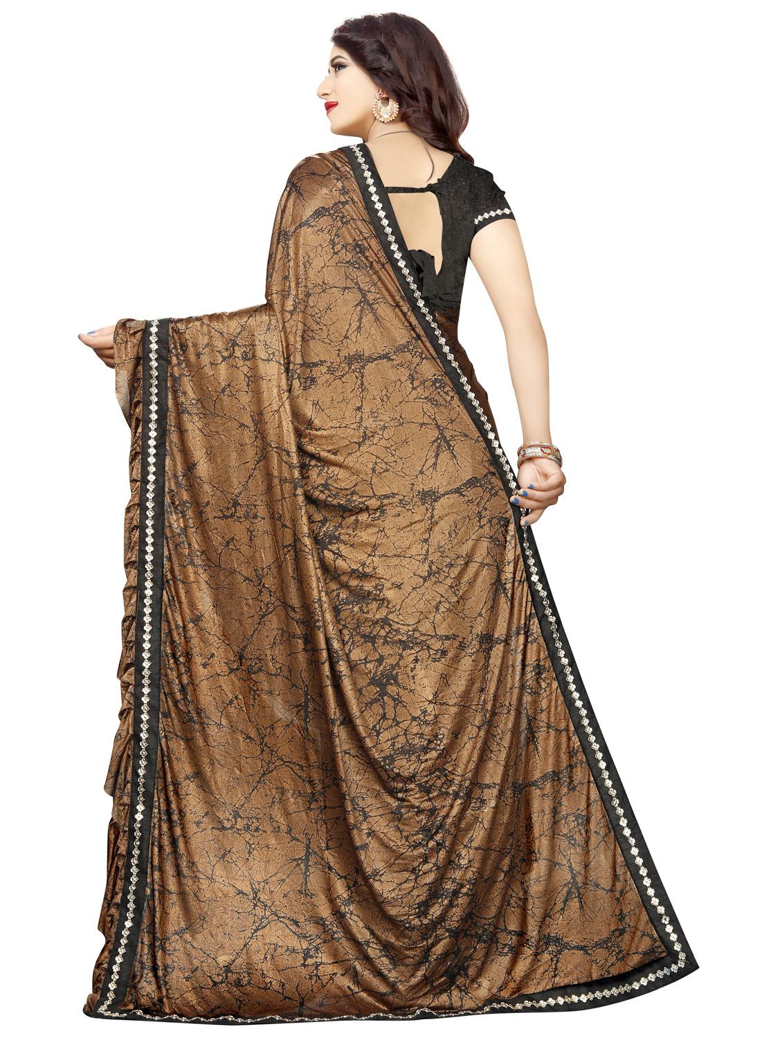 abstract fusion saree with blouse - 16564237 - Zoom Image - 2