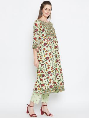 floral kurta palazzo set - 16564274 - Standard Image - 2
