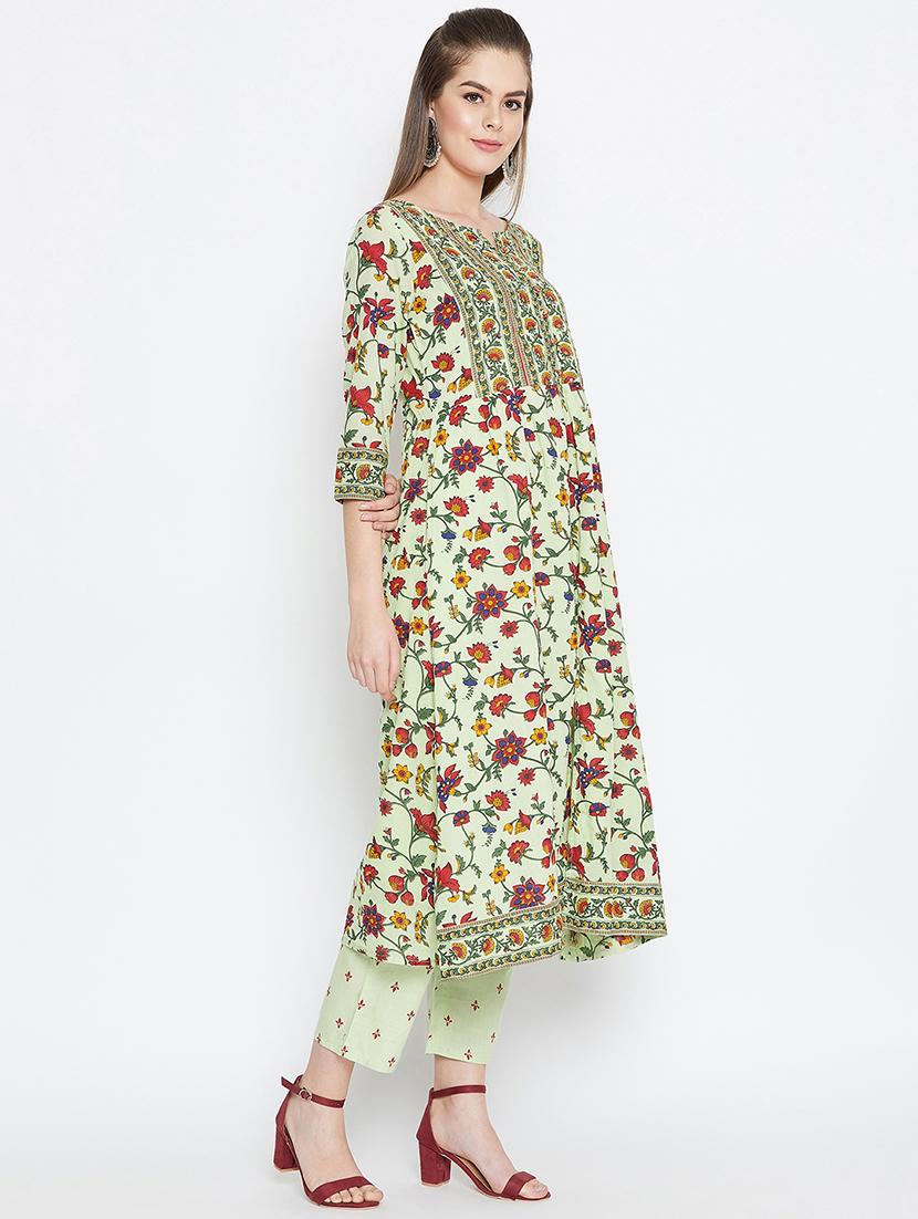 floral kurta palazzo set - 16564274 - Zoom Image - 2