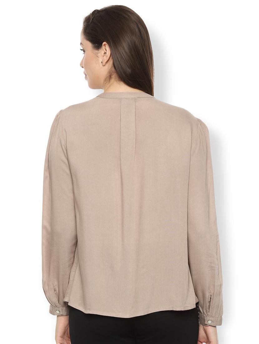 pleat detail embroidered top - 16565017 - Zoom Image - 2