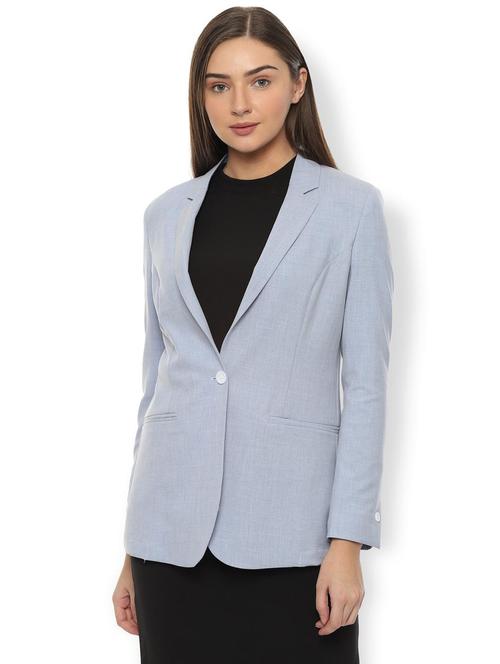 lapel neck long sleeved blazer - 16565048 - Standard Image - 1