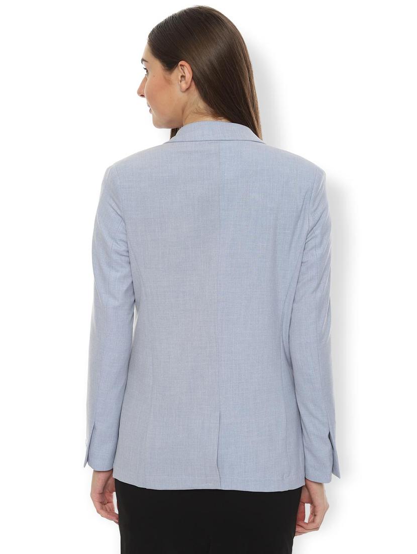 lapel neck long sleeved blazer - 16565048 - Zoom Image - 2