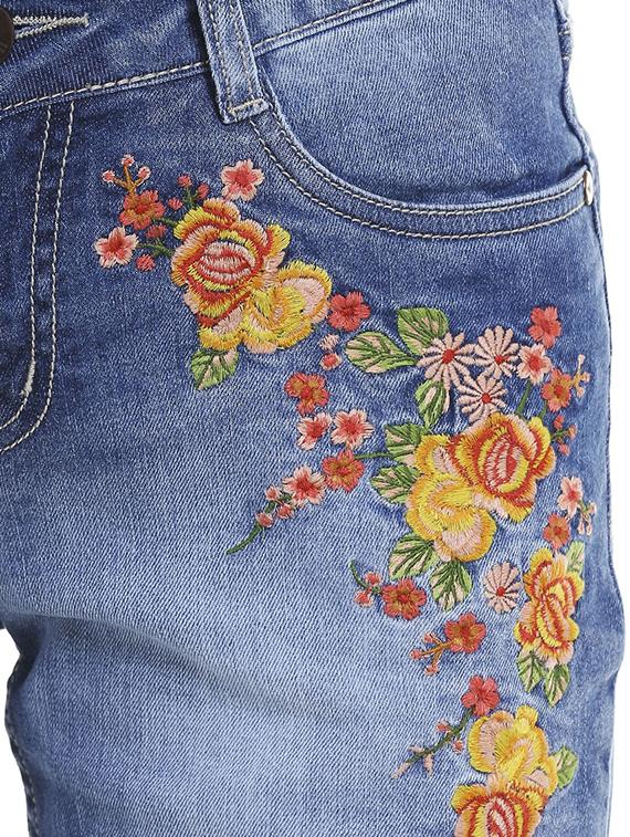 embroidered detail jeans - 16565342 - Zoom Image - 5