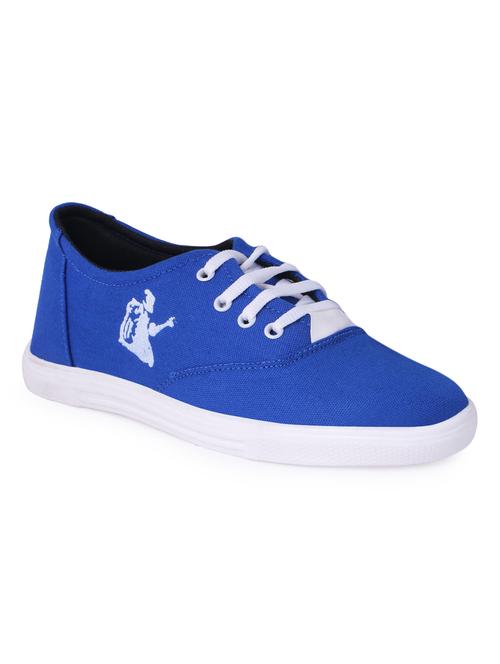 blue canvas lace up shoes - 16565594 - Standard Image - 1