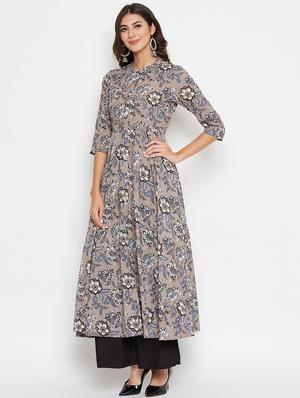 floral a-line kurta - 16565662 - Standard Image - 2