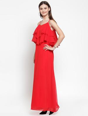ruffle detail layered maxi dress - 16566356 - Standard Image - 2