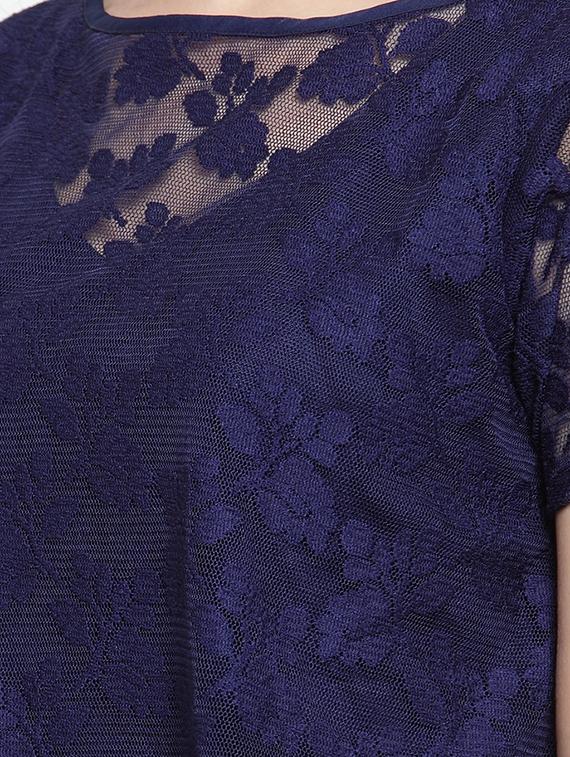 floral lace layered a-line dress - 16566359 - Zoom Image - 5