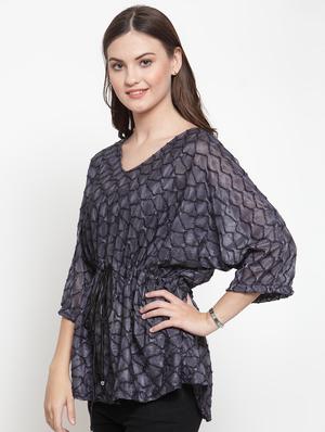 drawstring kimono sleeved top - 16566371 - Standard Image - 2