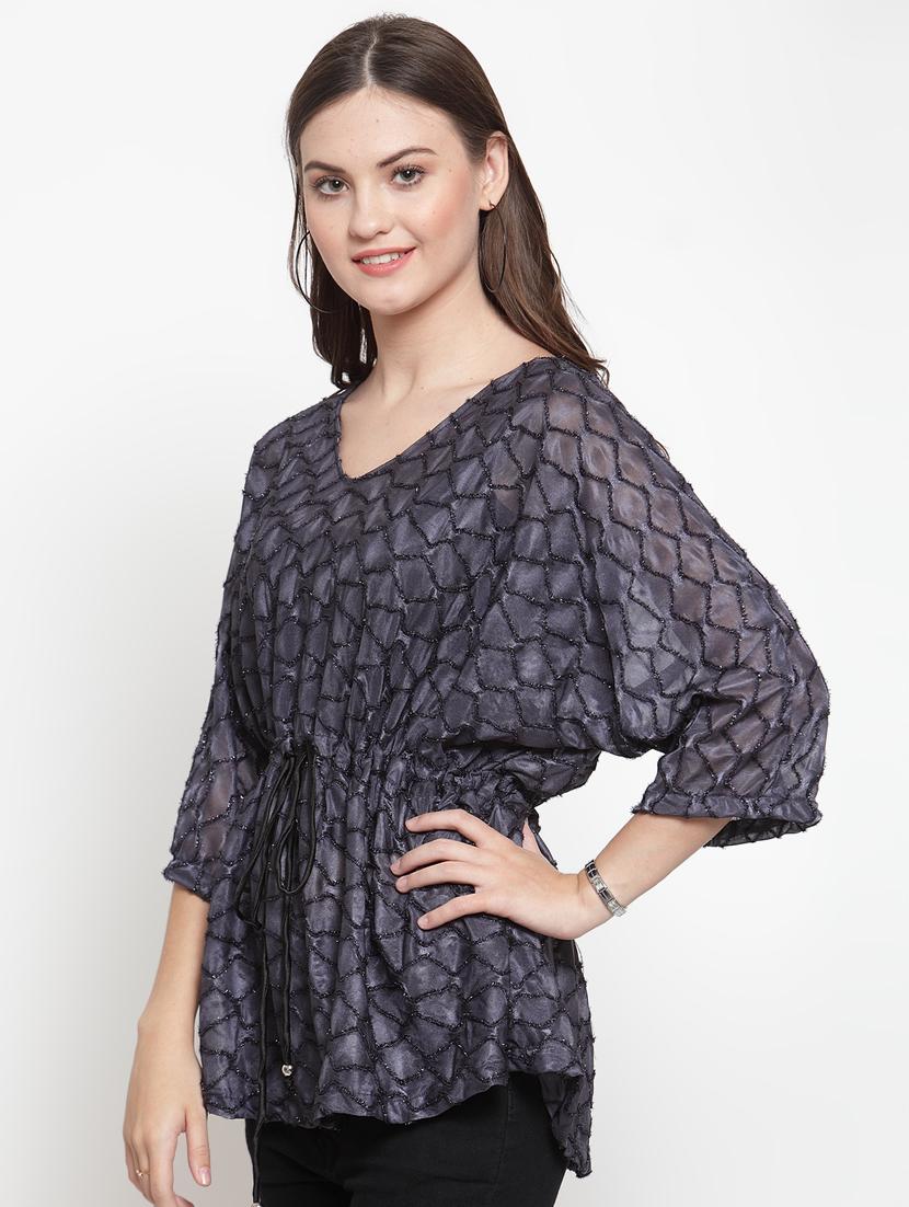 drawstring kimono sleeved top - 16566371 - Zoom Image - 2