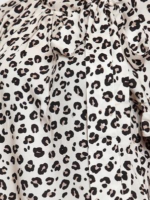 tie knot animal print top - 16566376 - Standard Image - 5