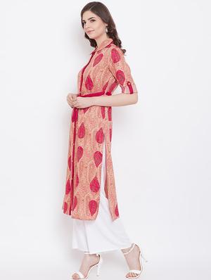 printed straight kurta - 16566622 - Standard Image - 2