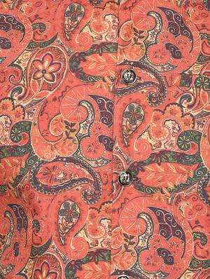 orange paisley printed nehru jacket - 16566707 - Standard Image - 5