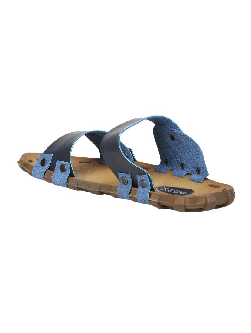 hip street navy leatherette slip on slippers - 16567194 - Zoom Image - 2
