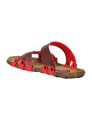 hip street maroon leatherette slip on slippers - 16567208 - Standard Image - 2