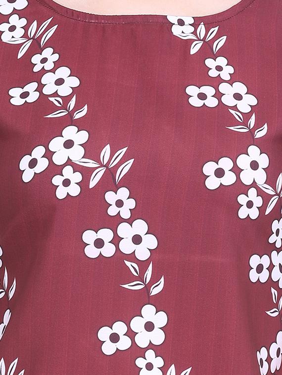 boat neck floral print top - 16567644 - Zoom Image - 5