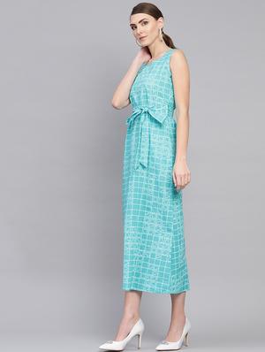 tie front printed a-line dress - 16567703 - Standard Image - 2