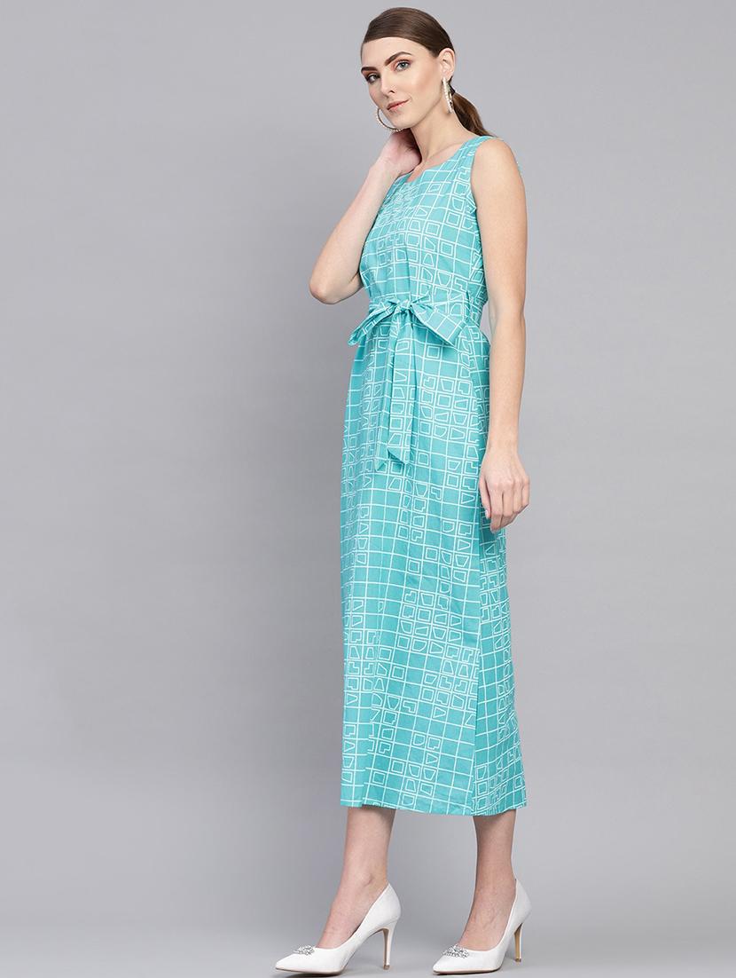 tie front printed a-line dress - 16567703 - Zoom Image - 2