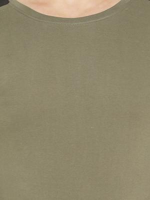 olive green taped t-shirt - 16567833 - Standard Image - 5