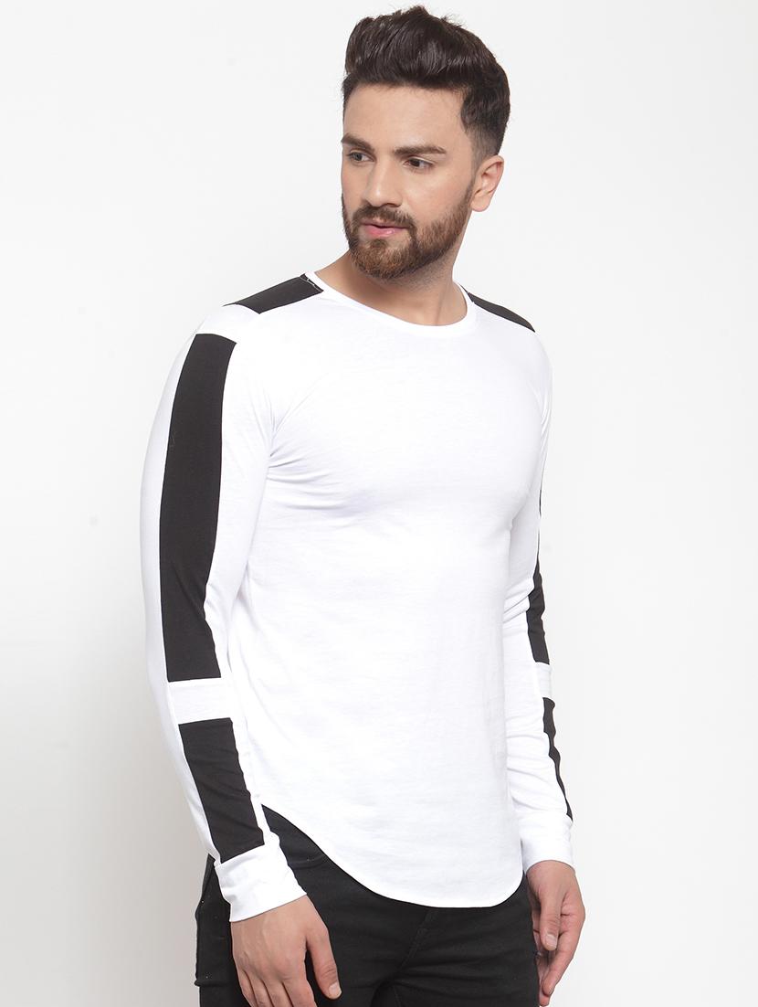 white color block t-shirt - 16567842 - Zoom Image - 2