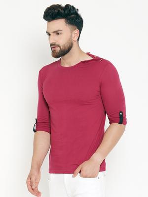 maroon solid t-shirt - 16567859 - Standard Image - 2