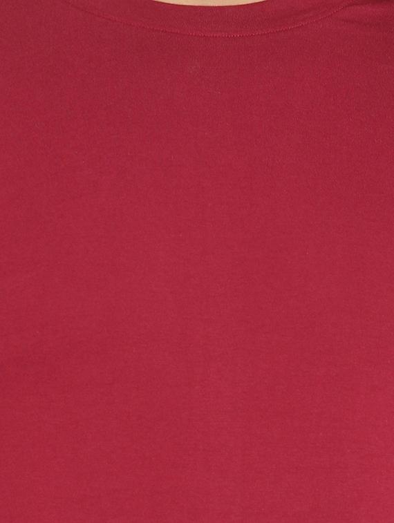 maroon solid t-shirt - 16567859 - Zoom Image - 5