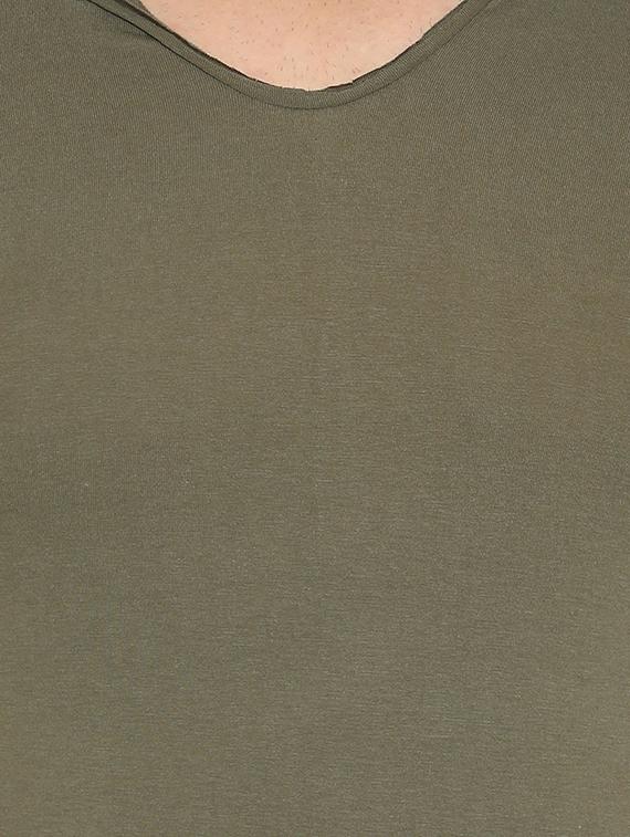 olive green solid t-shirt - 16567861 - Zoom Image - 5