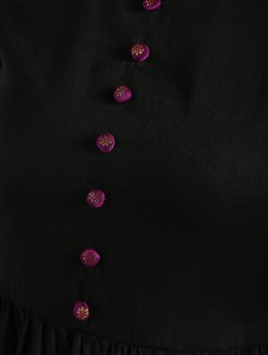contrast hem falred kurta - 16568786 - Standard Image - 5