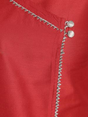 solid silk angrakha kurta - 16568802 - Standard Image - 5
