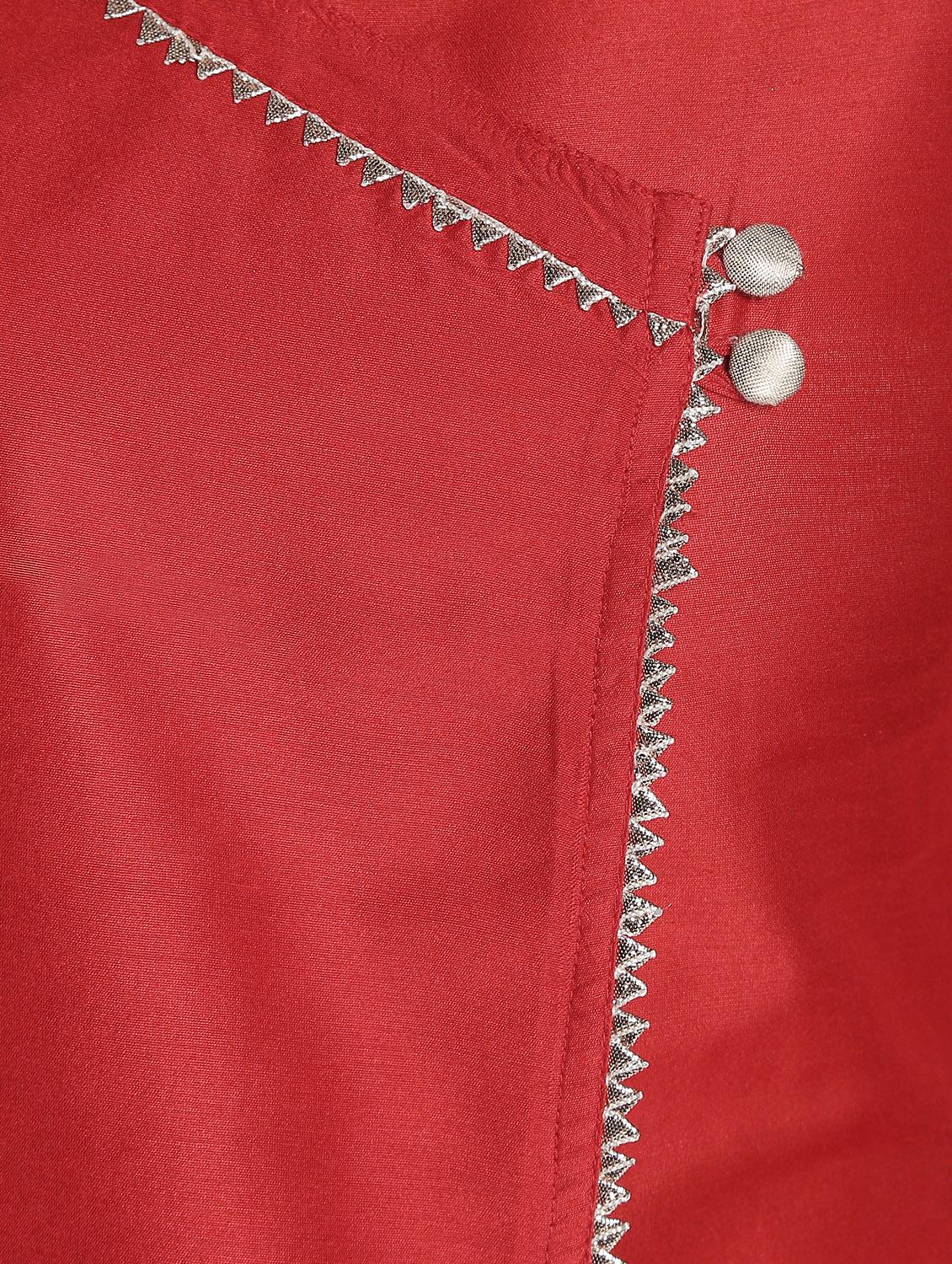 solid silk angrakha kurta - 16568802 - Zoom Image - 5
