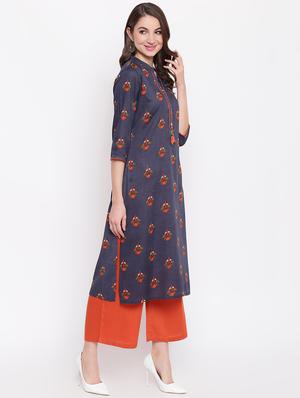 floral kurta palazzo set - 16569550 - Standard Image - 2