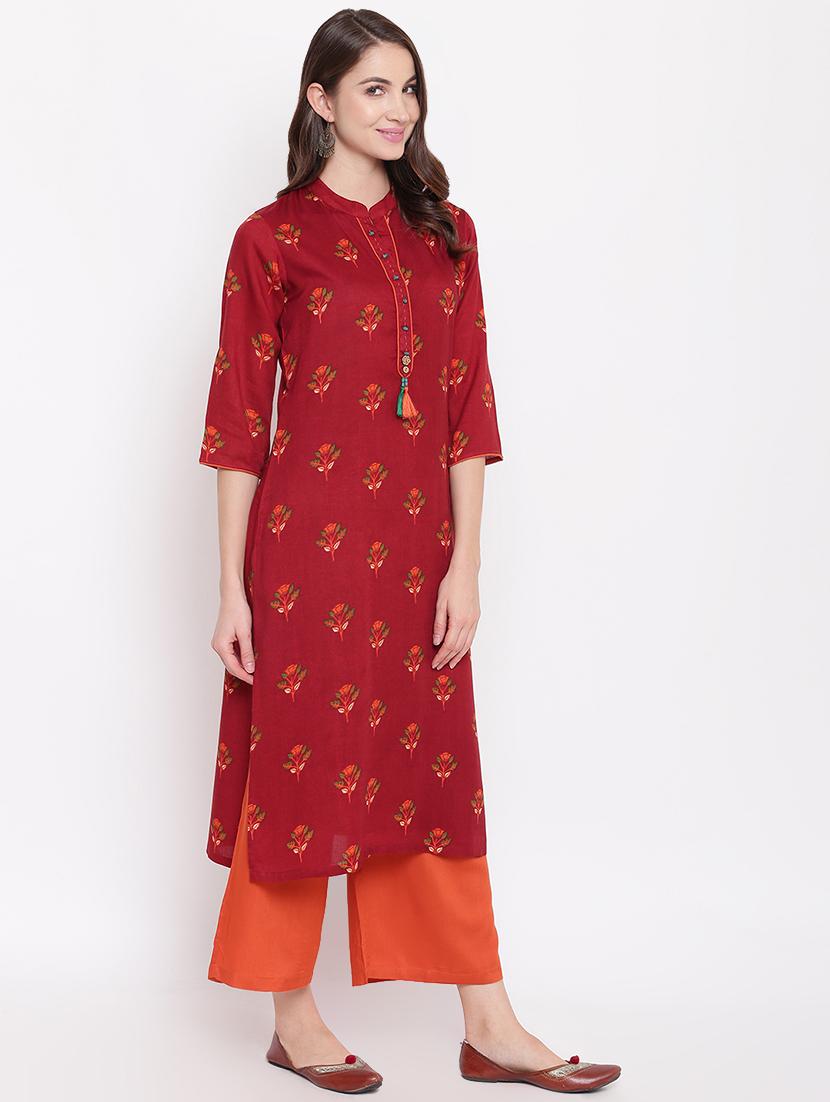 floral kurta palazzo set - 16569551 - Zoom Image - 2