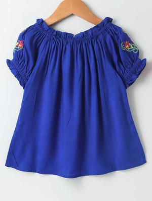 tie knot front floral embroidered top - 16569562 - Standard Image - 2