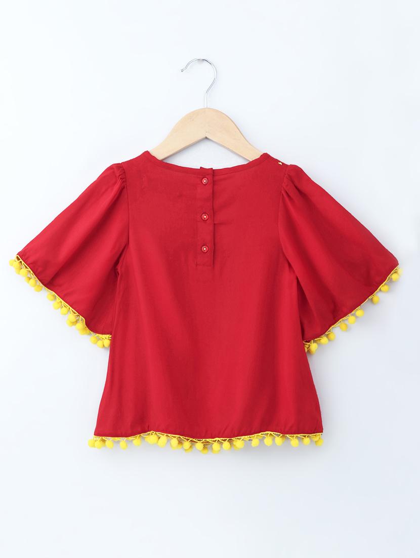 bell sleeve embroidery detailed top - 16569573 - Zoom Image - 2
