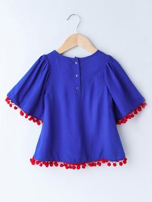 bell sleeve embroidery detailed top - 16569574 - Standard Image - 2