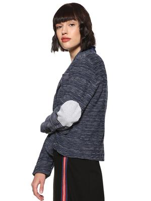 contrast patch sleeved blazer - 16569924 - Standard Image - 2