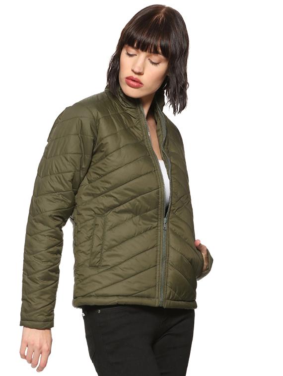 long sleeved solid bomber/biker jacket - 16569932 - Zoom Image - 2