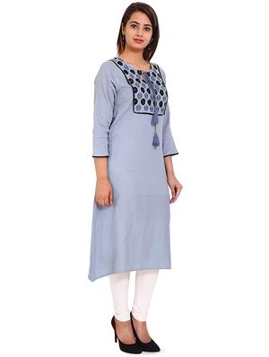 embroidered straight kurta - 16570301 - Standard Image - 2