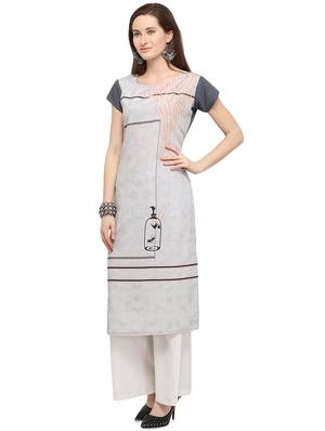 printed straight kurta - 16570305 - Standard Image - 2