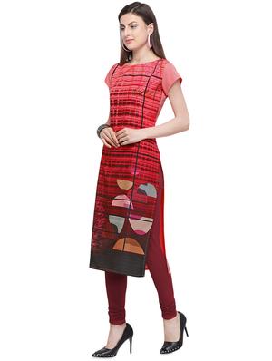 printed straight kurta - 16570325 - Standard Image - 2