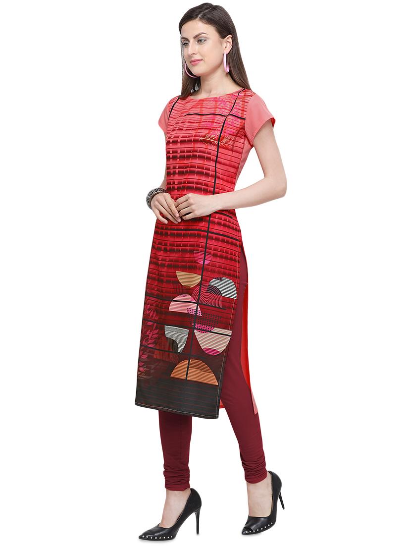 printed straight kurta - 16570325 - Zoom Image - 2