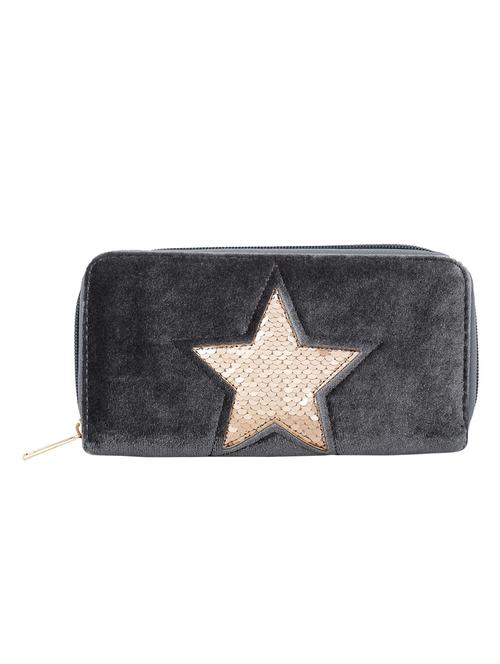 grey velvet wallet - 16570354 - Standard Image - 1
