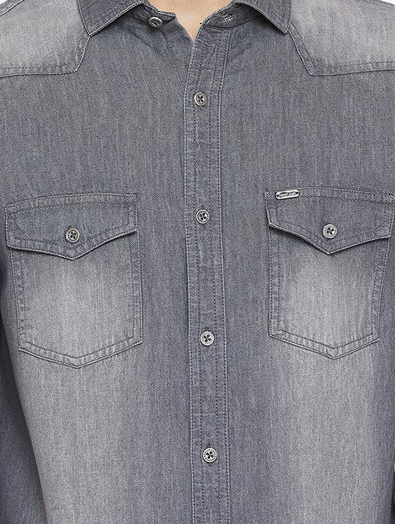 grey faded casual shirt - 16570650 - Zoom Image - 5
