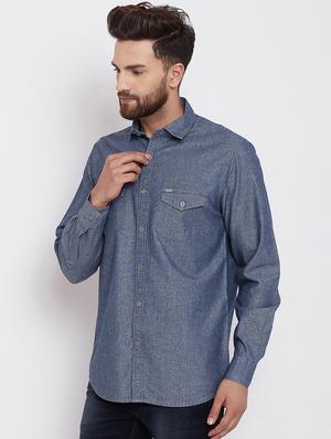 grey self design casual shirt - 16570651 - Standard Image - 2