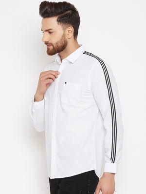 white striped casual shirt - 16570663 - Standard Image - 2
