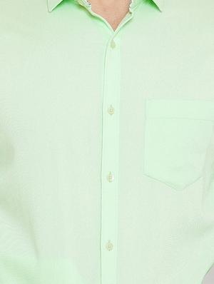 green solid formal shirt - 16570678 - Standard Image - 5