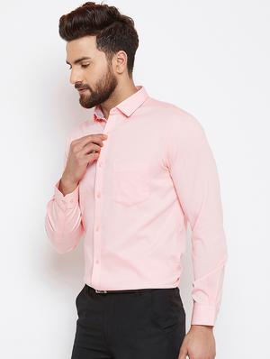 pink solid formal shirt - 16570679 - Standard Image - 2