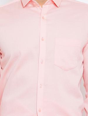 pink solid formal shirt - 16570679 - Standard Image - 5