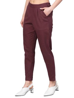 high rise pleated trousers - 16570755 - Standard Image - 2