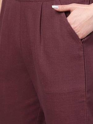 high rise pleated trousers - 16570755 - Standard Image - 5