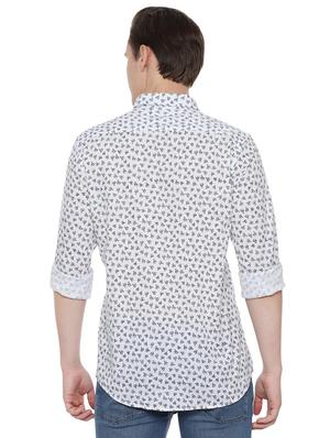 white printed casual shirt - 16570770 - Standard Image - 2